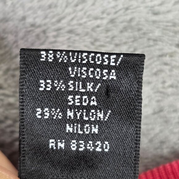 Womens August Silk Pink Cardigan Sweater Silk Blend Button Up Long Sleeve 3X - Picture 3 of 8